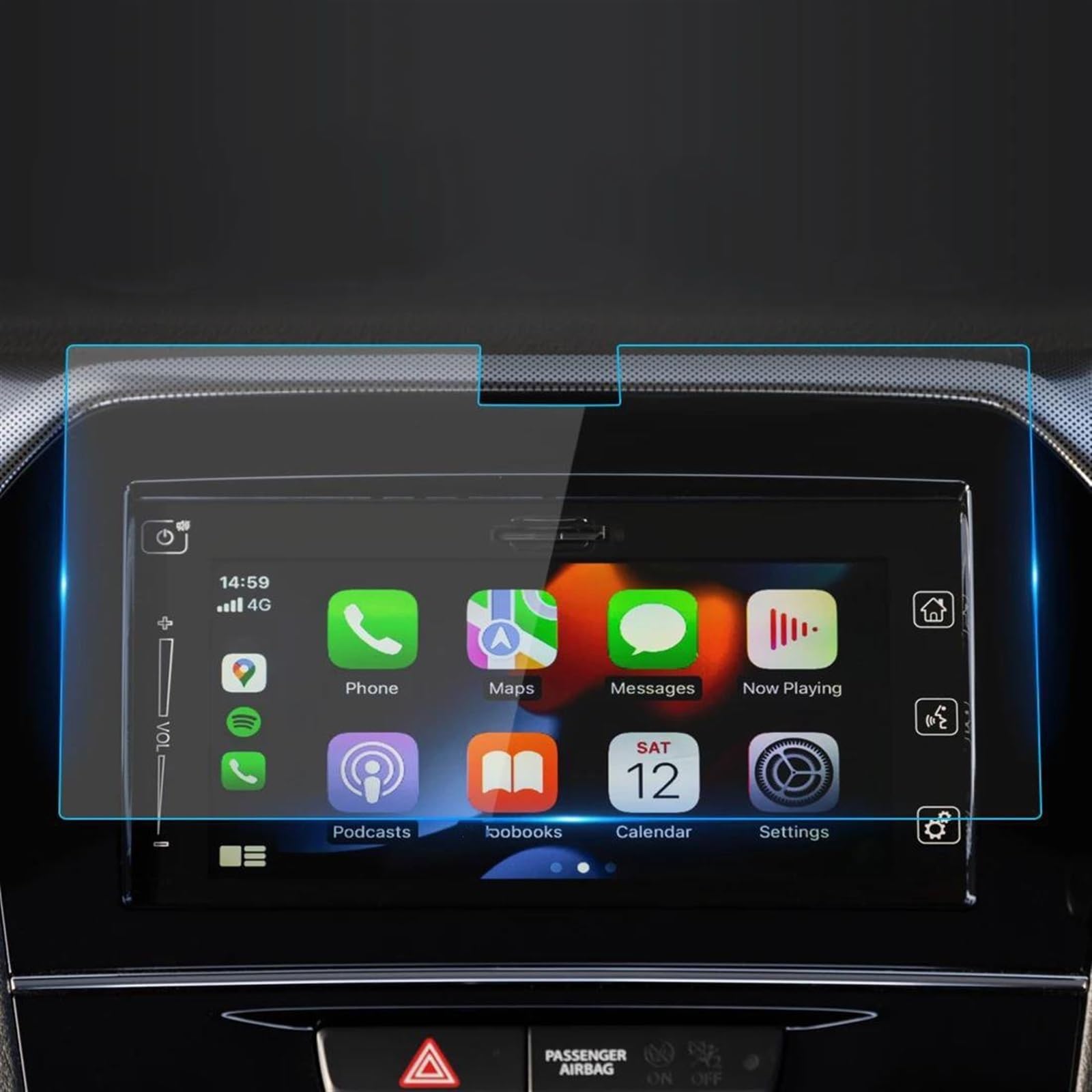 Pellicola Protettiva per Schermo di Navigazione per Suzuki Vitara 2015-2022 Pellicola Protettiva per Console in Vetro temperato Protezione navigatore (