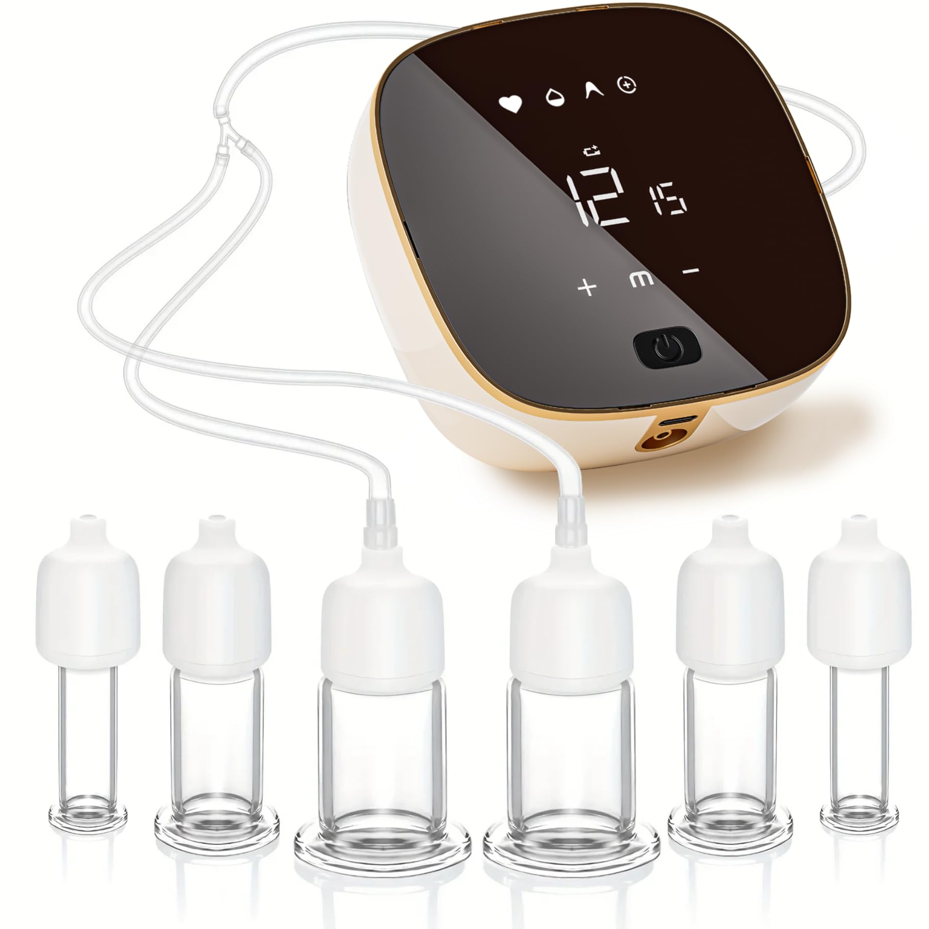 Photo 1 of ***PARTS ONLY***
Drizzlen Electric Facial Cupping Set - 4 Modes, 12 Gears, Gold