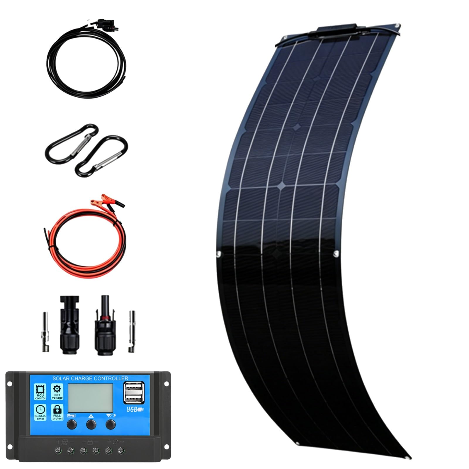 Panel Solar 200W 400W 800W Solares Fotovoltaicas Fuera De La Red | Módulo Solar Monocristalino Flexible, Módulos Fotovoltaicos del Sistema Solar(B,200W)