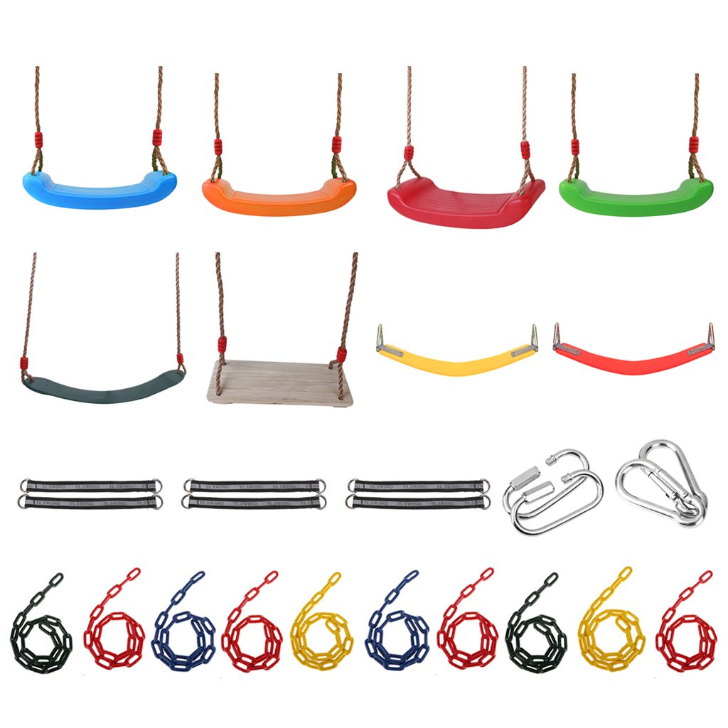 Altalena con Sedile E Corda in Nylon da 1,28 M per Bambini, Ideale per Giochi in Giardino, Blu