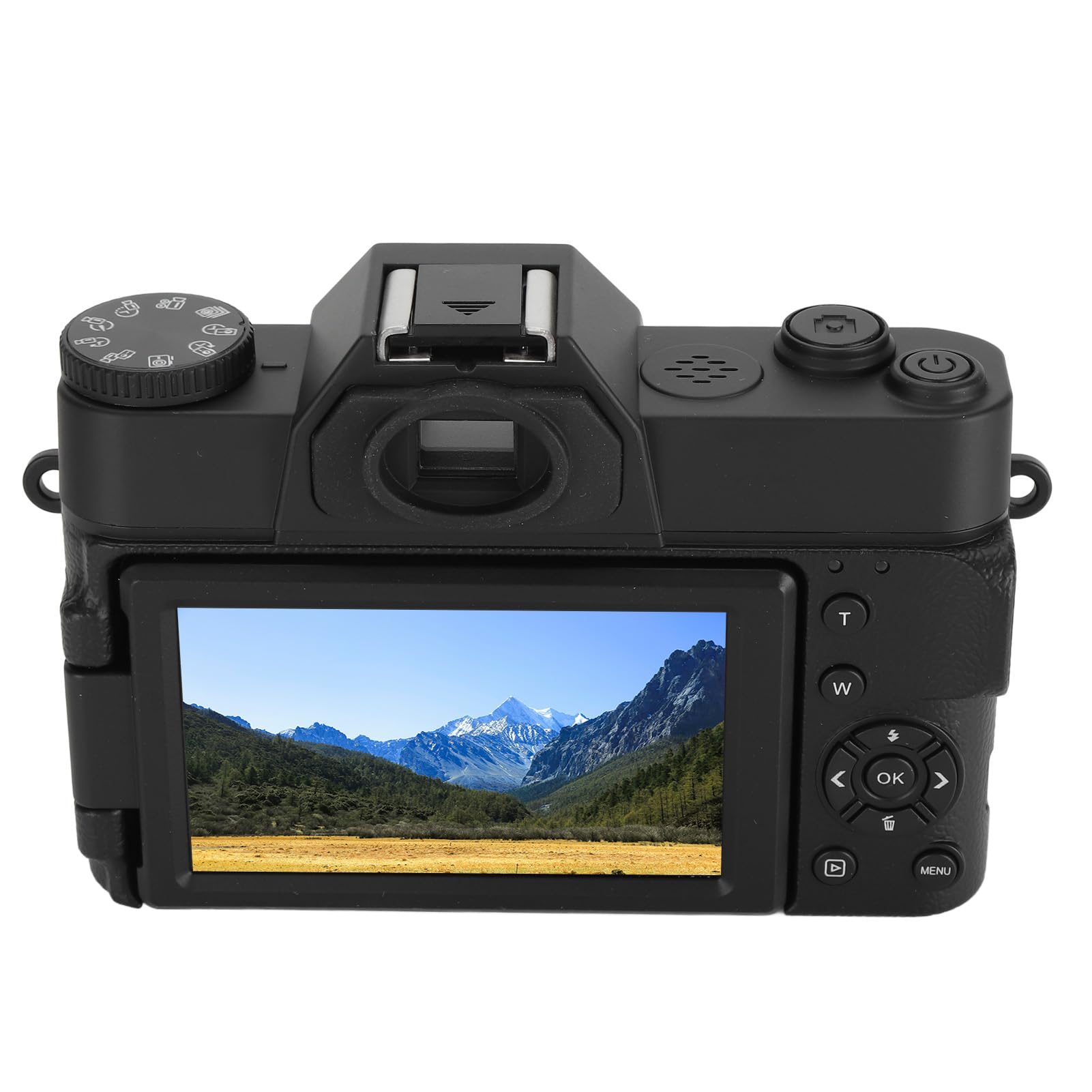 Cyfrowy Aparat 4K do Robienia zdjęć i Filmów, Wi-Fi 48 MP z Autofokusem i 16-krotnym Zoomem do Vlogowania, 3-calowy Ekran UHD z możliwością Obrotu o 180°, Cyfrowy Aparat Typu
