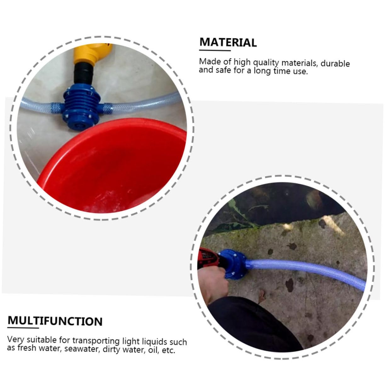Gatuida 2stücke Hand Drill Pump Handbohrmaschinen Wasserpumpe Selbstansaugend Für Wassertransport Und Entwässerung Leicht Und Langlebig Geeignet Für Garten Und