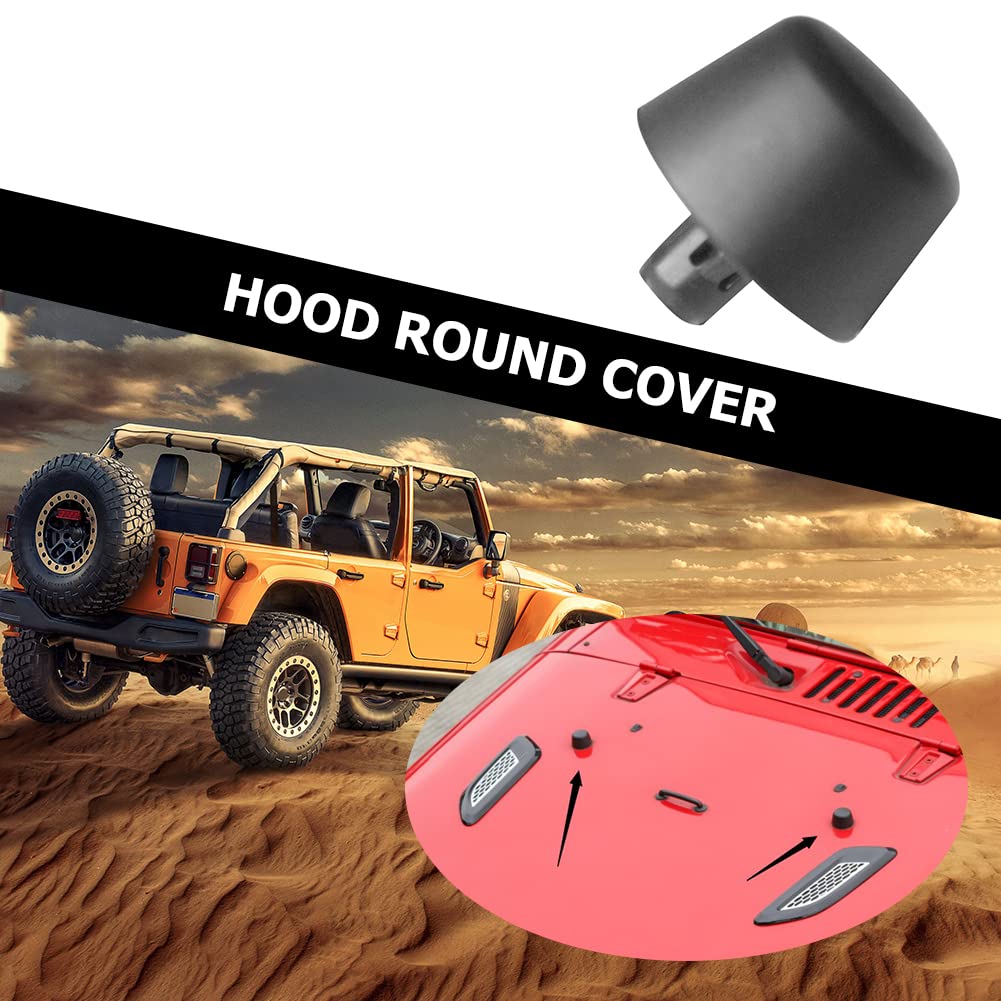 Haubenanschlagpuffer Motorhaube Stoßstangenpolster Schwarz for Jeep Wrangler JK 2007-2017