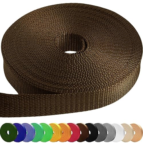 Image of TECEUM 3 /4 inch & 5 /8 inch & 1 inch & 1.5 inch & 2 inch Webbing - 10 25 50 Yards - 40+ Colors - Heavy Duty 1 Inch 1.5 Inch 2 Inch Backpack Straps - Webbing for Outdoors Indoors Crafting DIY