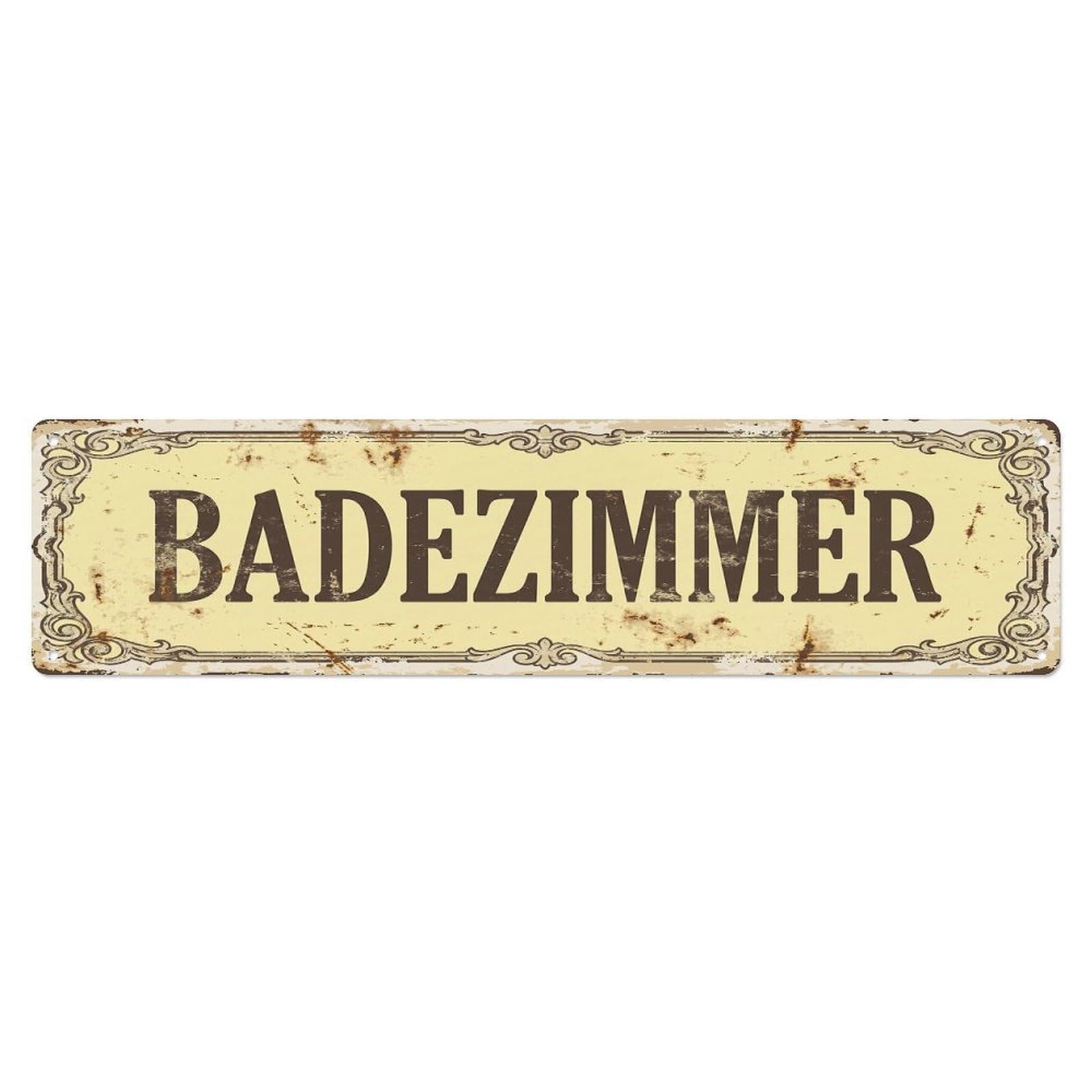 Vintage Nostalgic Biergarten Washroom Toilet(WC) Door Metal Tin Sign Plaque Wall Decor for Cafe, Club Bar, Office, Home Garden Metal Poster 4x16Inch