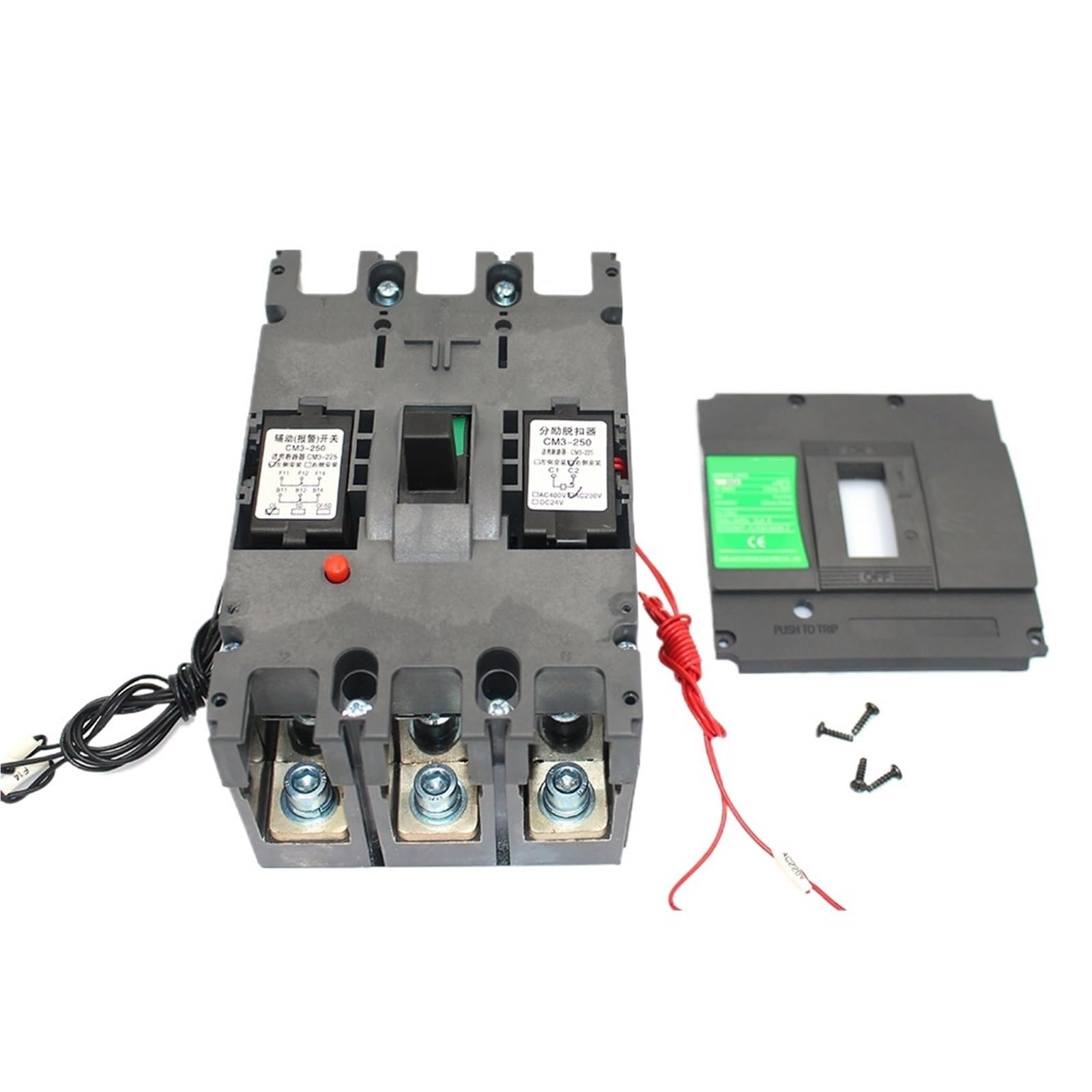 Interruttore automatico magnetotermico 16A 25A 63A 80A 100A 125A 3p con comoda scatola portamoduli già installata sganciatore/contatto ausiliario(60A with contact)