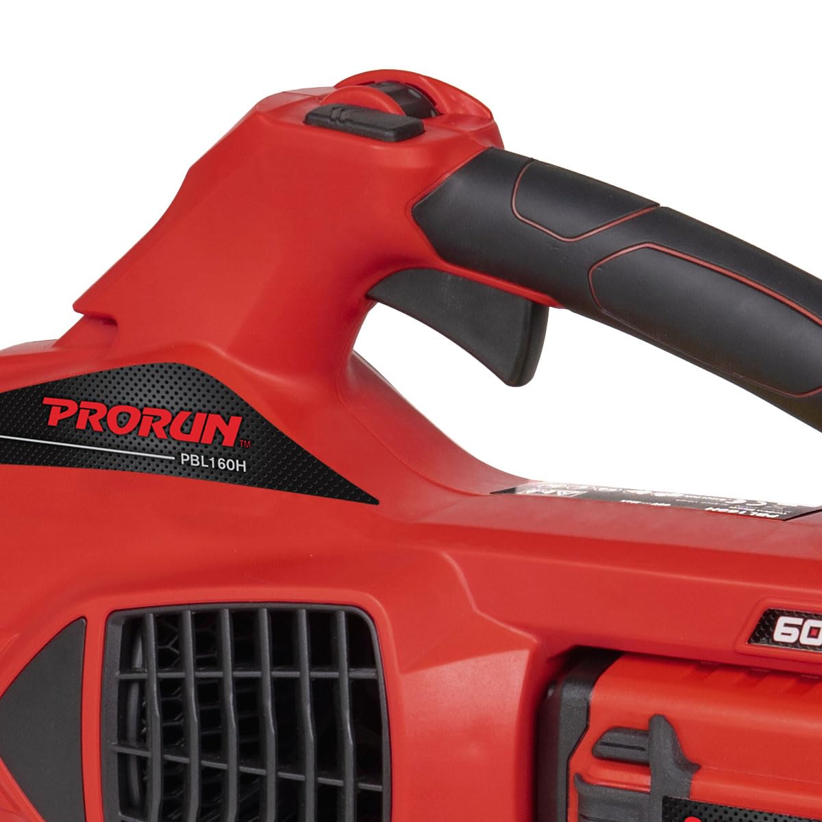 PRORUN Soplador de hojas de mano inalámbrico sin escobillas de 60 V 680 CFM 190 MPH con batería de 2.5 Ah y cargador PBL160H