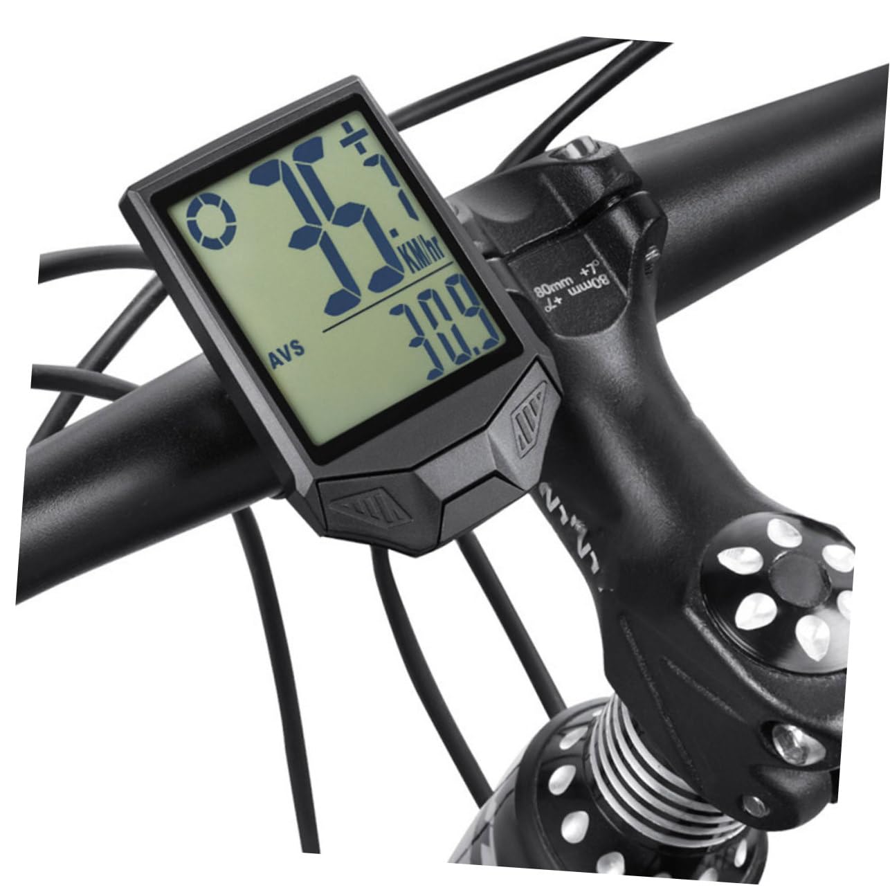 ifundom 1pezzi Contachilometri Per Bici Tachimetro Schermo Lcd Visualizza Velocità Attuale e Media Trascorso Design Staccabile Facile Rimuovere Adatto Bici Mountain Bike e Elettriche