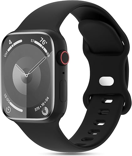 Miniatura 1 de DYKEISS Correas deportivas de silicona compatibles con Apple Watch Band 1.496 in 1.654 in 1.575 in 1.732 in 1.614 in 1.772 in 1.929 in, correa suave