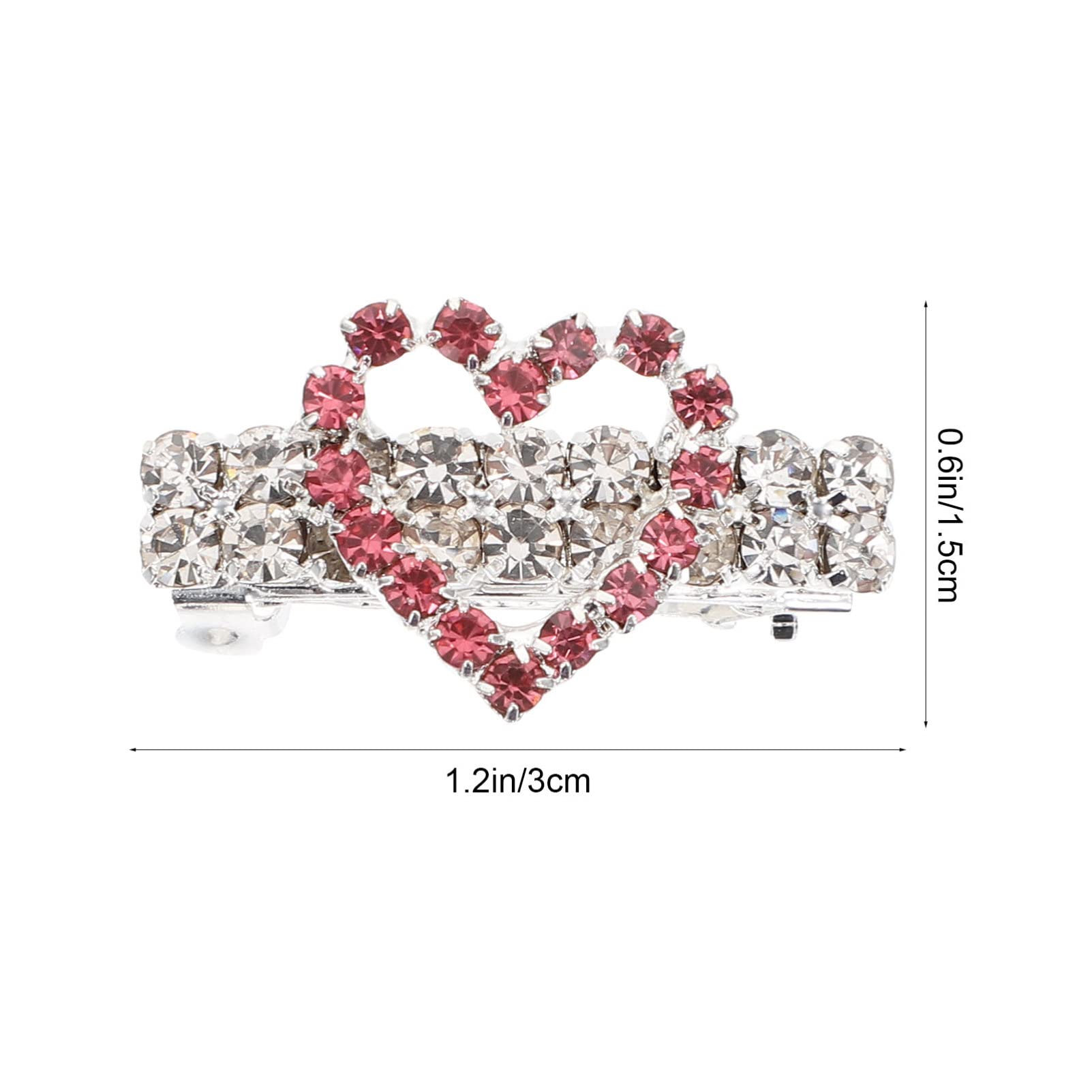 GALPADA 2pcs Decorative Dog Hairpins Heart Shape Design Pet Hair Accessories Lightweight Durable Pet Dog Hair Clips Options