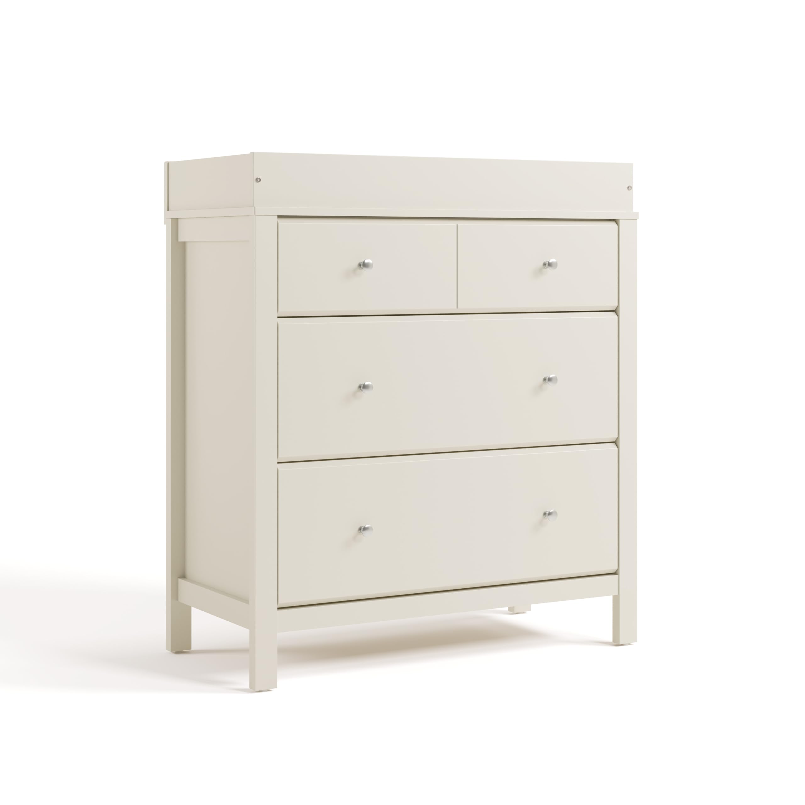 Storkcraft Horizon 3 Drawer Chest with Removable Changing Topper (Frosted Oat) – GREENGUARD Gold Certified Nursery Dresser, Kids’ Storage Chest with Organizer, Durable and Stylish 3-Drawer Design