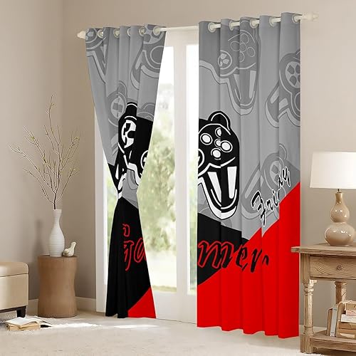 Miniatura 9 de Feelyou Cortinas de lobo con diseño de galaxia y lobo espacial para dormitorio, cortinas de vida silvestre, cortinas de tratamiento de ventanas
