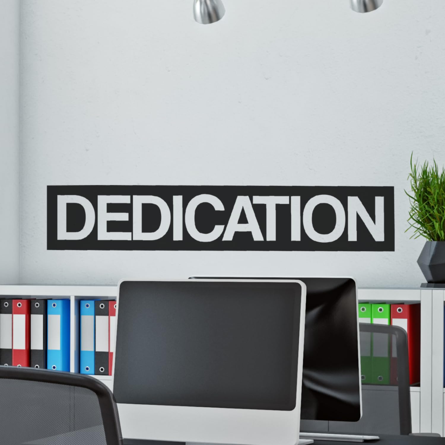 Autocollant mural vinyle DEDICATION amovible pour decorer sans abimer les murs
