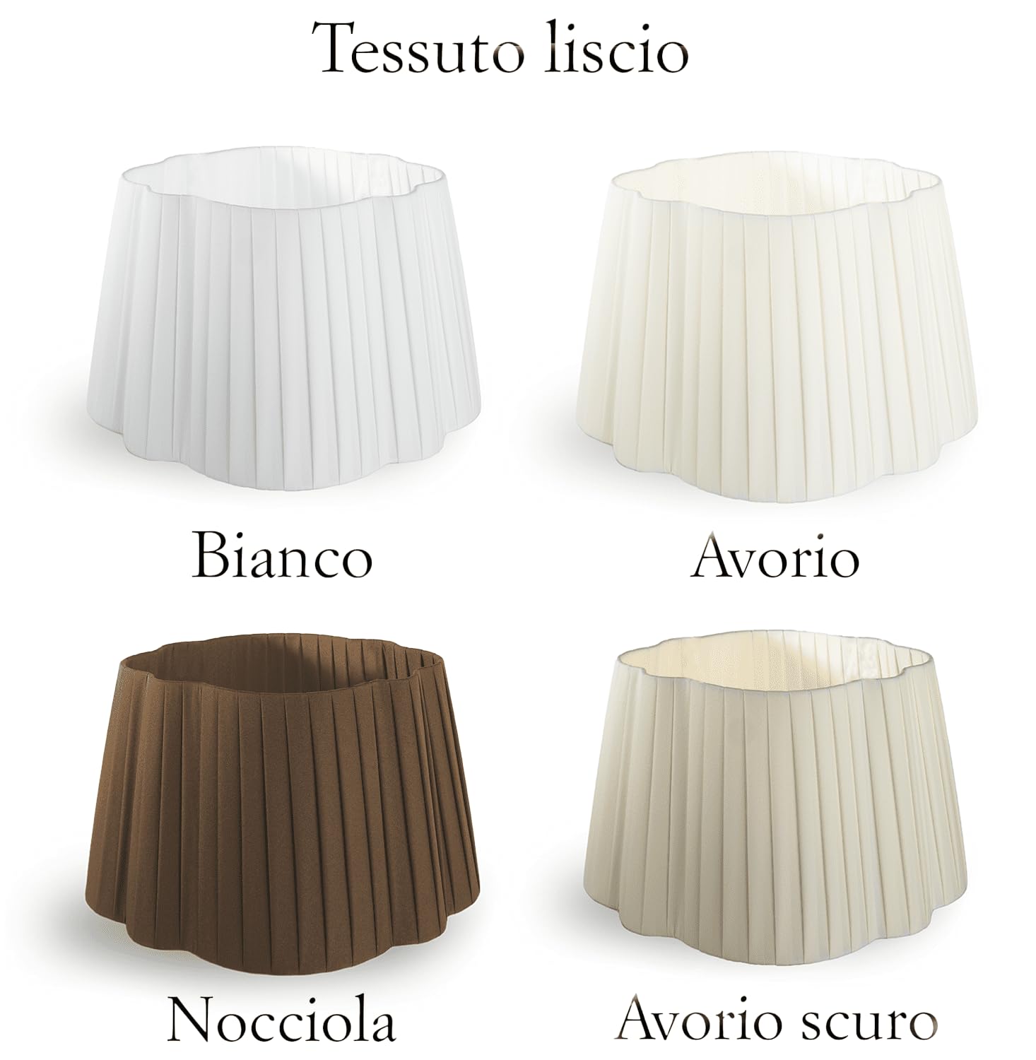 Paralume Margherita Ovale per lampada interamente Fatto a Mano in 12 colori con Tessuto Seta di qualità (attacco E27 e E14) (32 cm, Turchese)