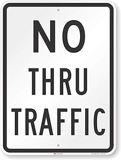SmartSign - T1-1021-HI_18x24 No Thru Traffic Sign By | 18