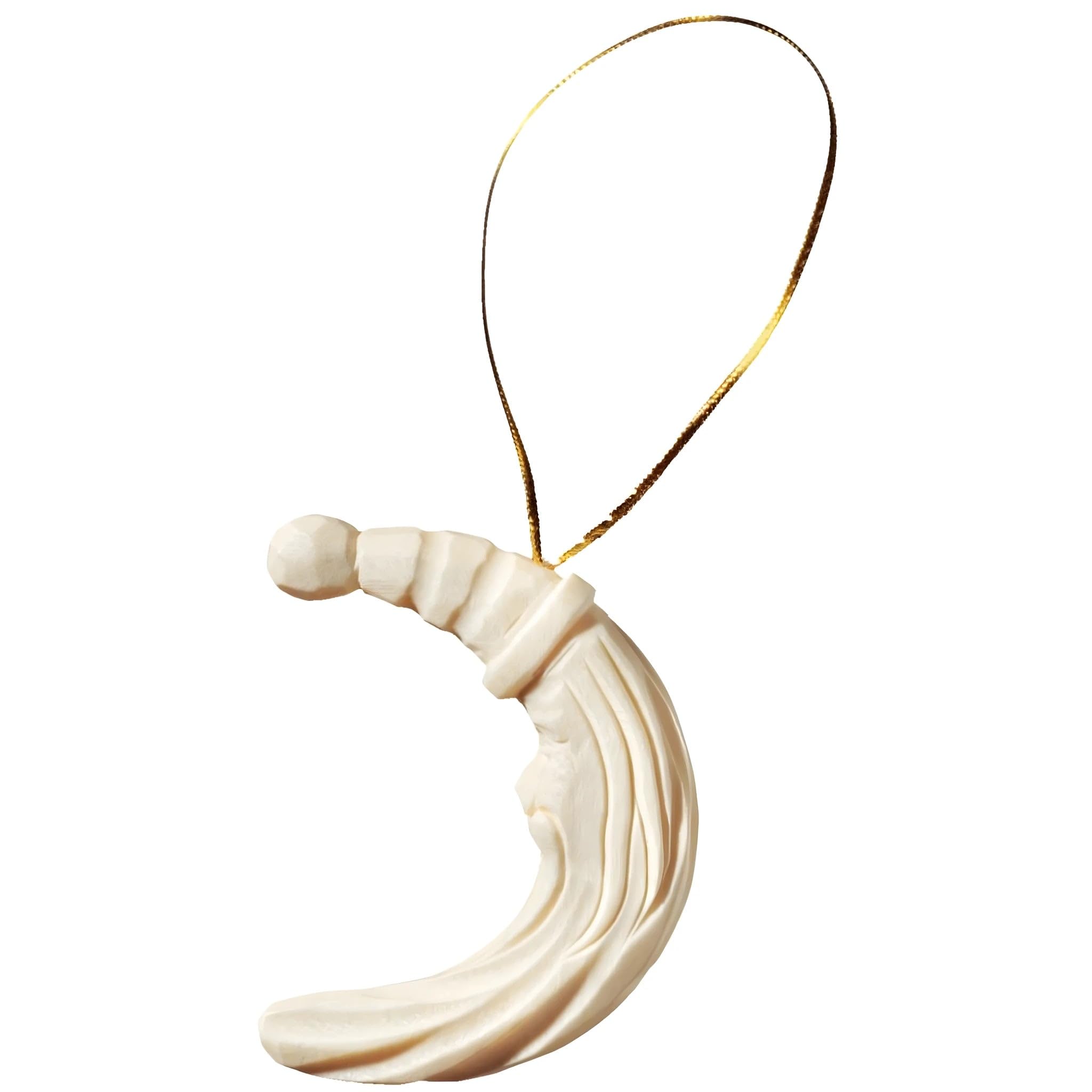 Dolfi Wooden Moon Decoration 10 cm | Natural Wood in Val Gardena | Nativity Figure