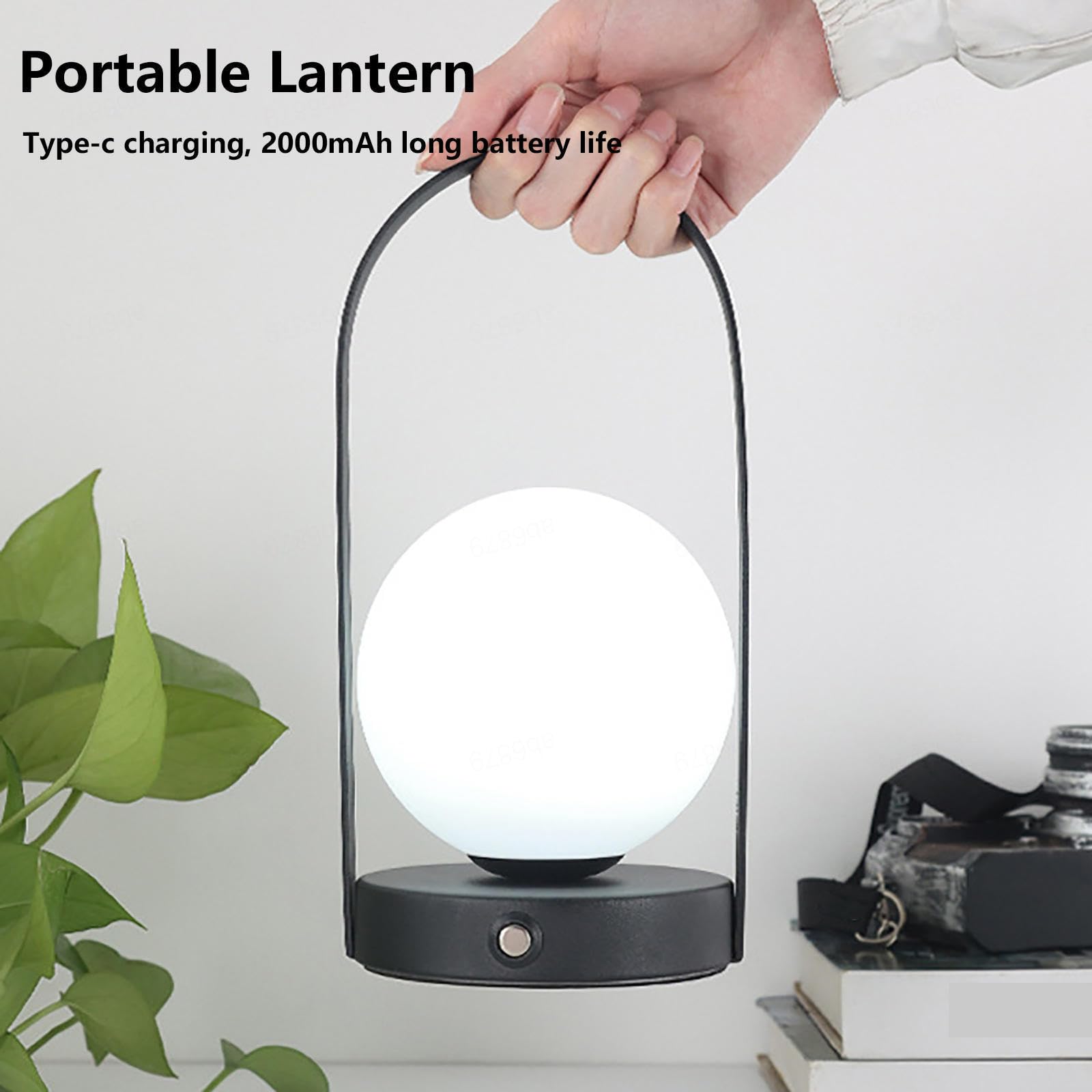 ARTSIM Acrylique Sphérique Veilleuse, Veilleuse Bébé Rechargeable Avec Variateur 3 Couleurs Et Luminosité, Lampe De Bureau Pour Chambres à Coucher Et D'enfants,B