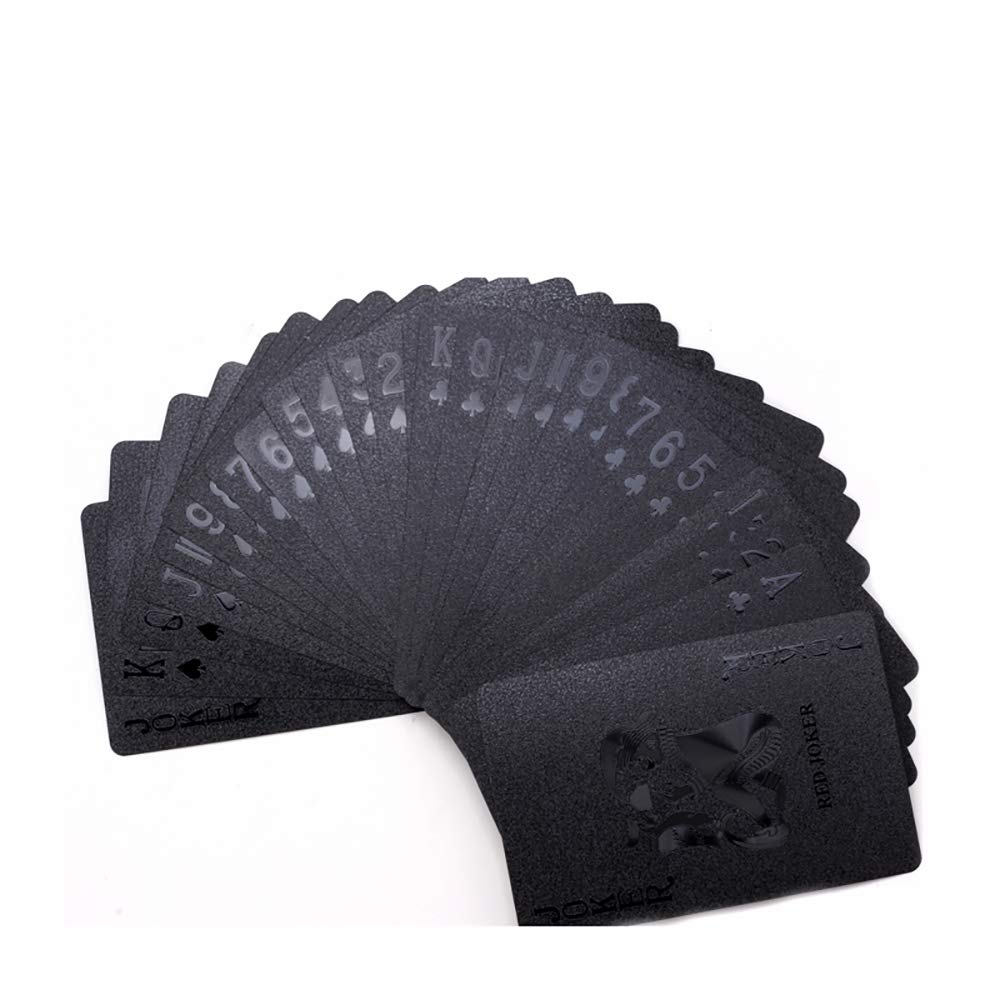 Enjoyer Poker Cards Black Gold Foil Playing Cards Magic Tricks Environmental Friendly Deck of Cards Waterproof PVC Plastic Poker
