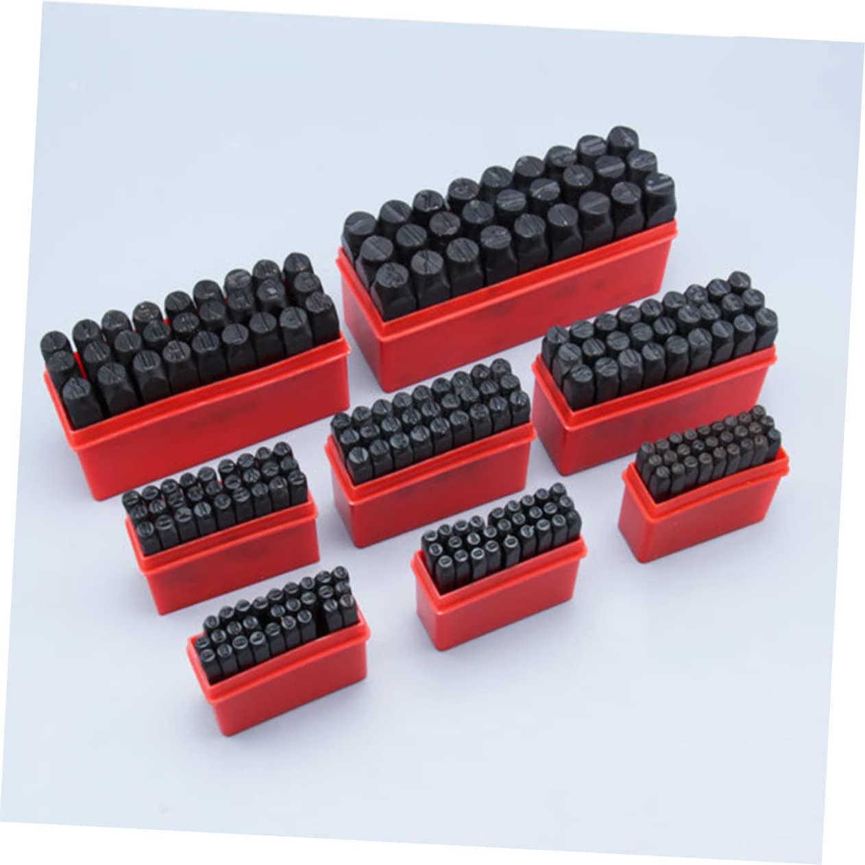 SHINEOFI Set Punzoni Alfanumerici in Acciaio al Carbonio 36 Pezzi 6 Mm