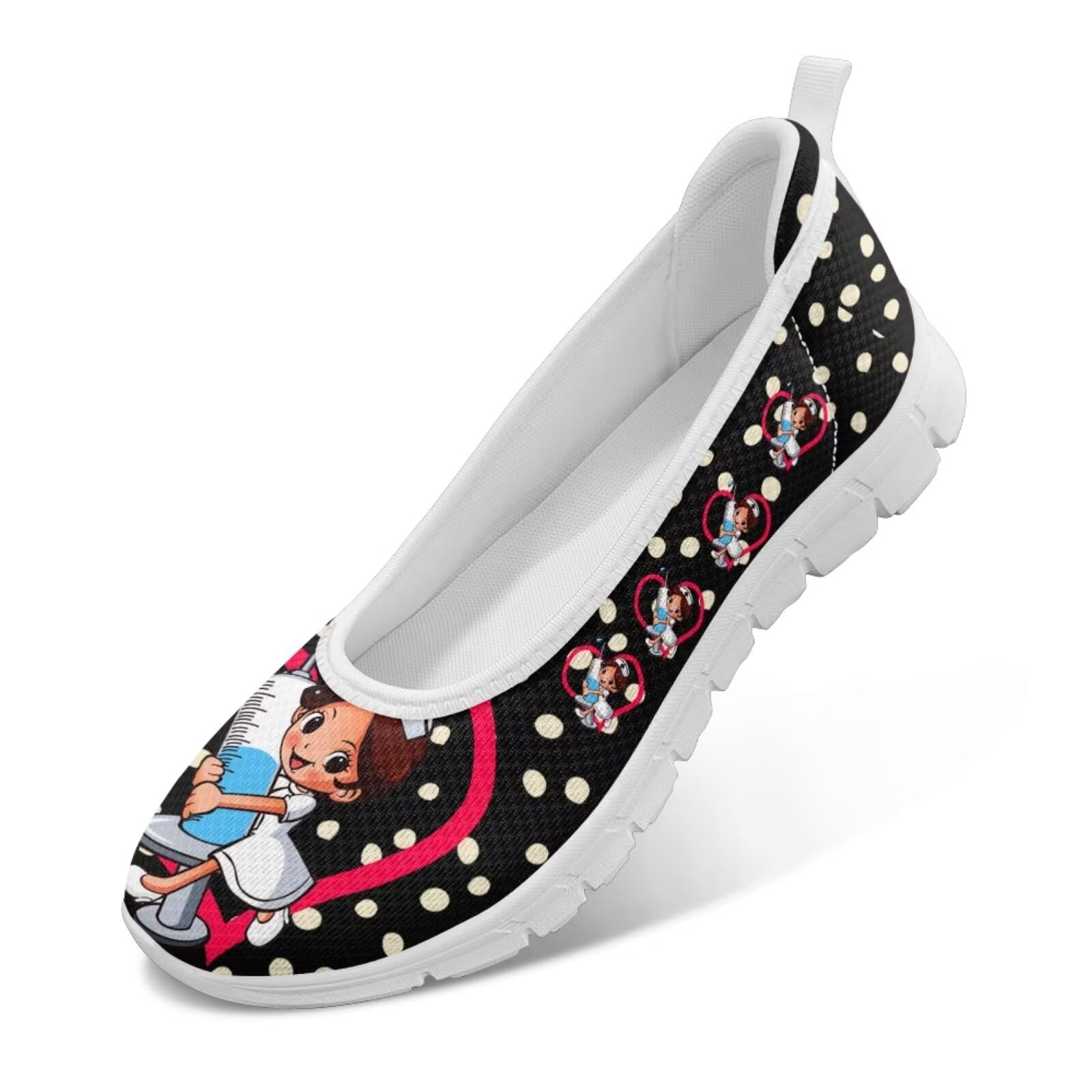 chaqlin Tenis para mujer, cómodos, sin cordones, planos, para caminar, para enfermería, tenis para mujer