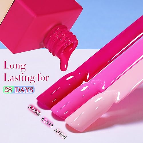 Miniatura 9 de Double Rhythm - 6 piezas de esmalte en gel de 15 ml (0.5 onzas líquidas) semipermanente, mismo color que del envase, para manicura en salóncasa