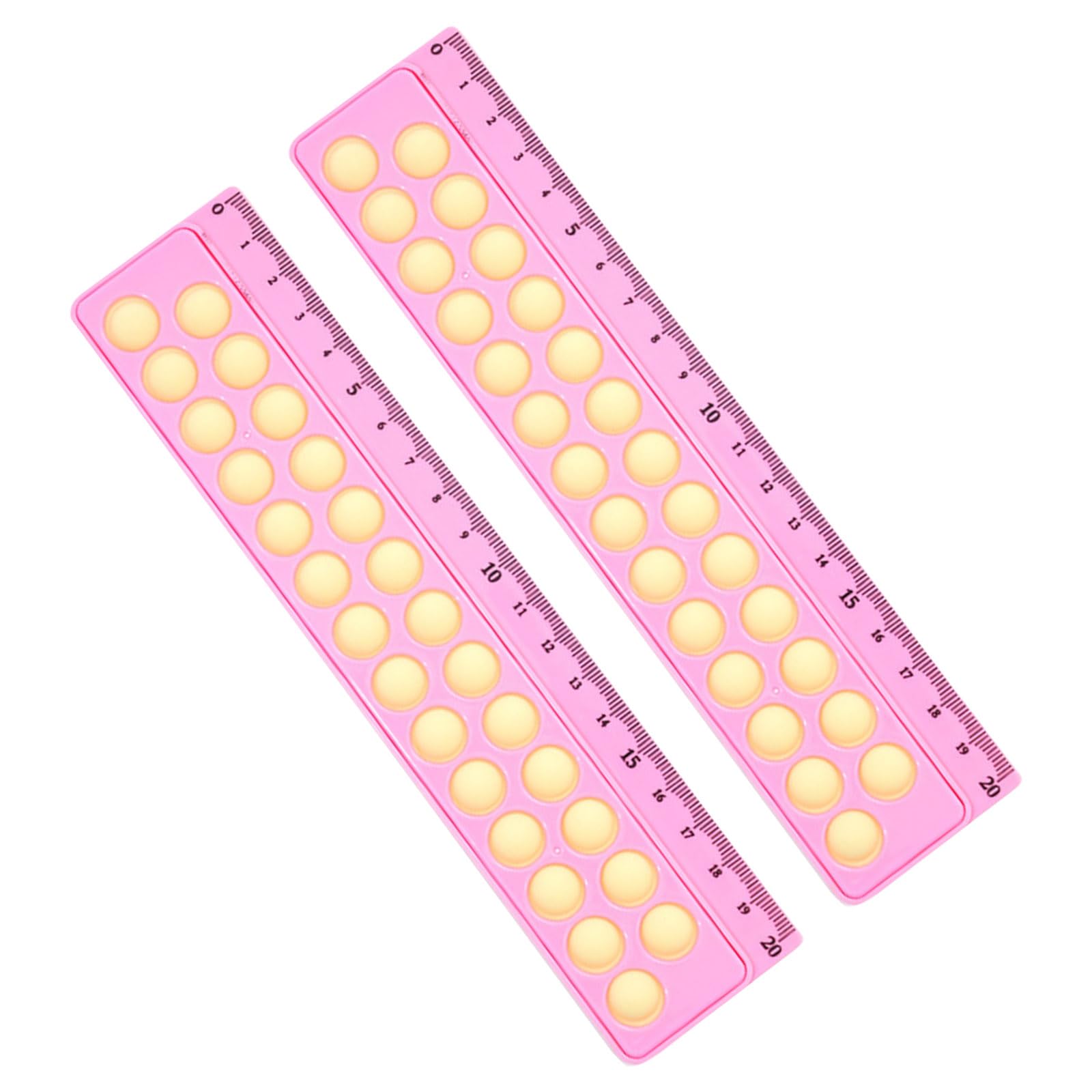Hsioluted B 2Pcs Ergonomic Drawing Rulers Funny Toy Ruler Funny Measuring Ruler For Students Teacher Mental Workers Multifunctional