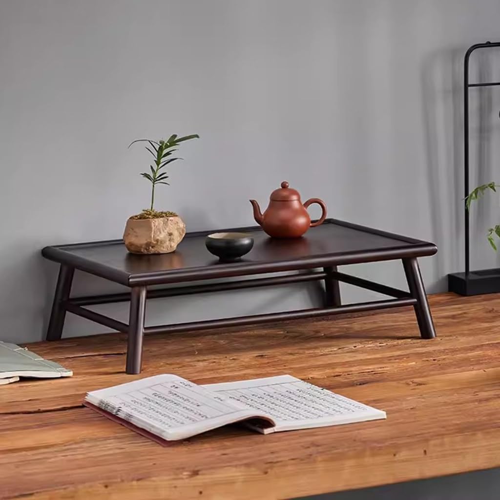 Japanese Style Wood Bench Stool, Low Dining Table, Small Drawing Reading Studying Floor Table, Low Tea Table for Sitting on The Floor, for Meditation, Dining & Spiritual Practices Sofa Table