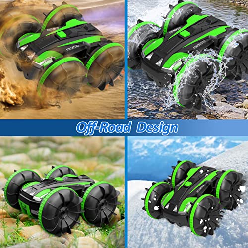 image for FREE TO FLY Remote Control Car Boat Truck- Amphibious 4WD Stunt Cars 2
