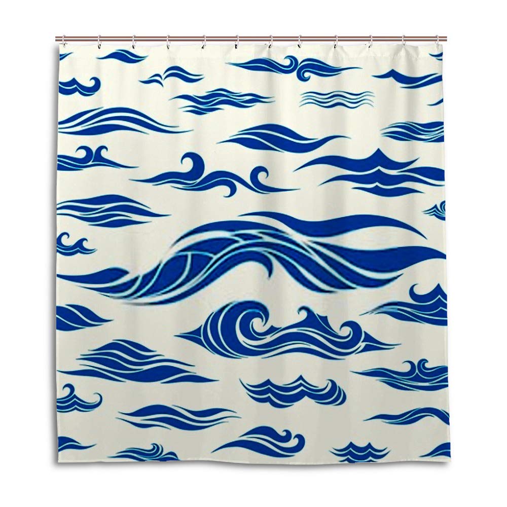 Rideau de douche polyester de qualité supérieure aux motifs silhouettes