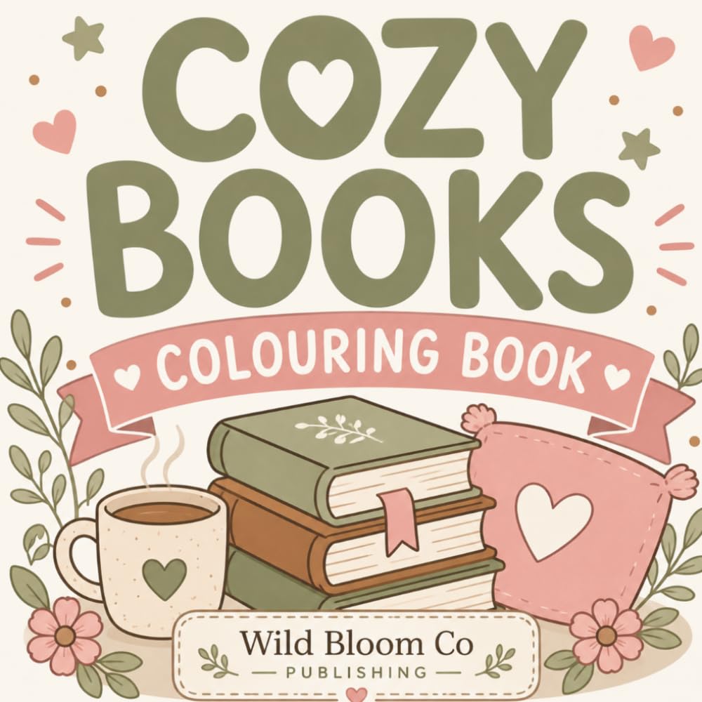 Cozy Books Colouring Book: Bold & Easy Pages