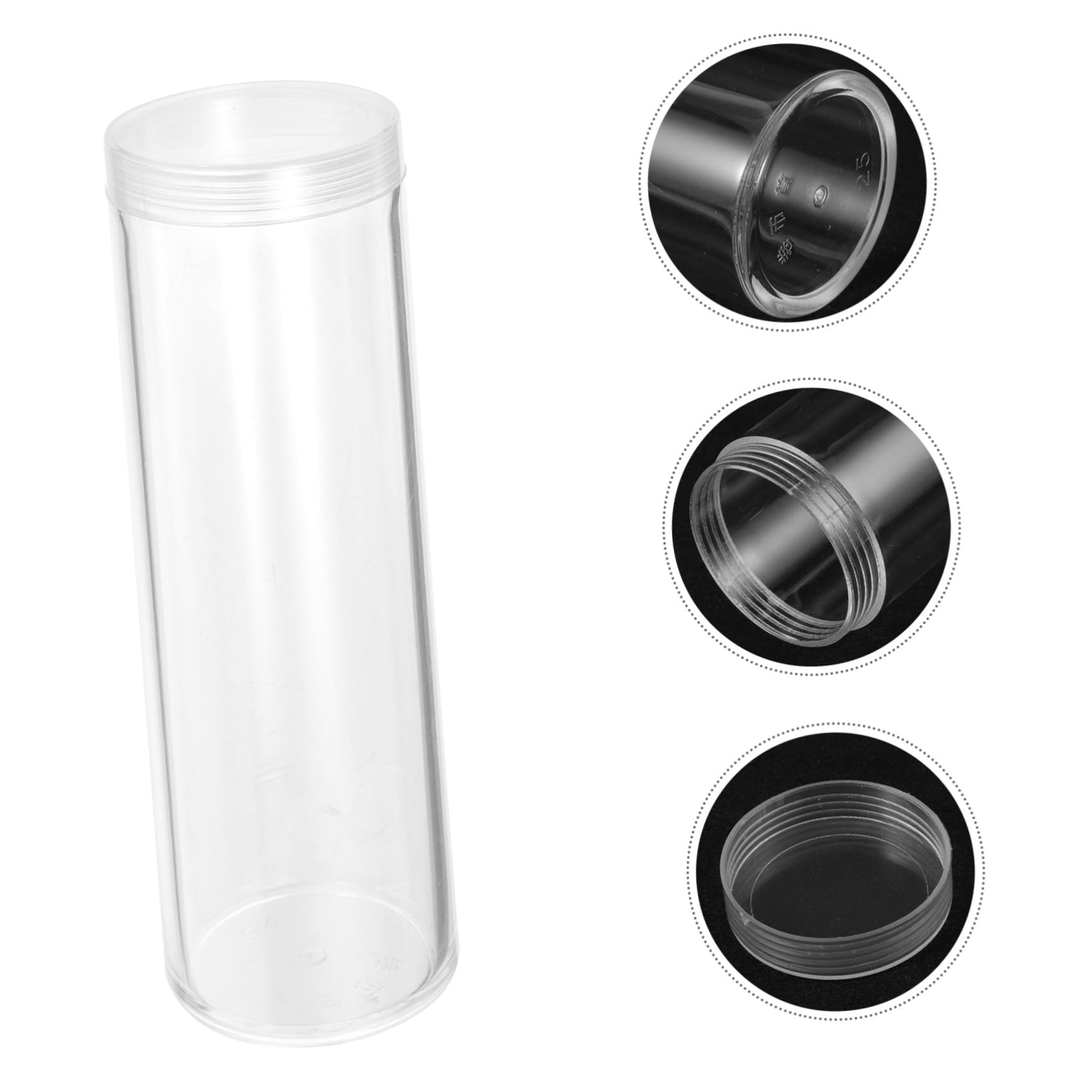 20piezas Tubo Transparente Para Monedas De Almacenamiento Seguro y Visible Para Coleccionistas Protección Oxidación