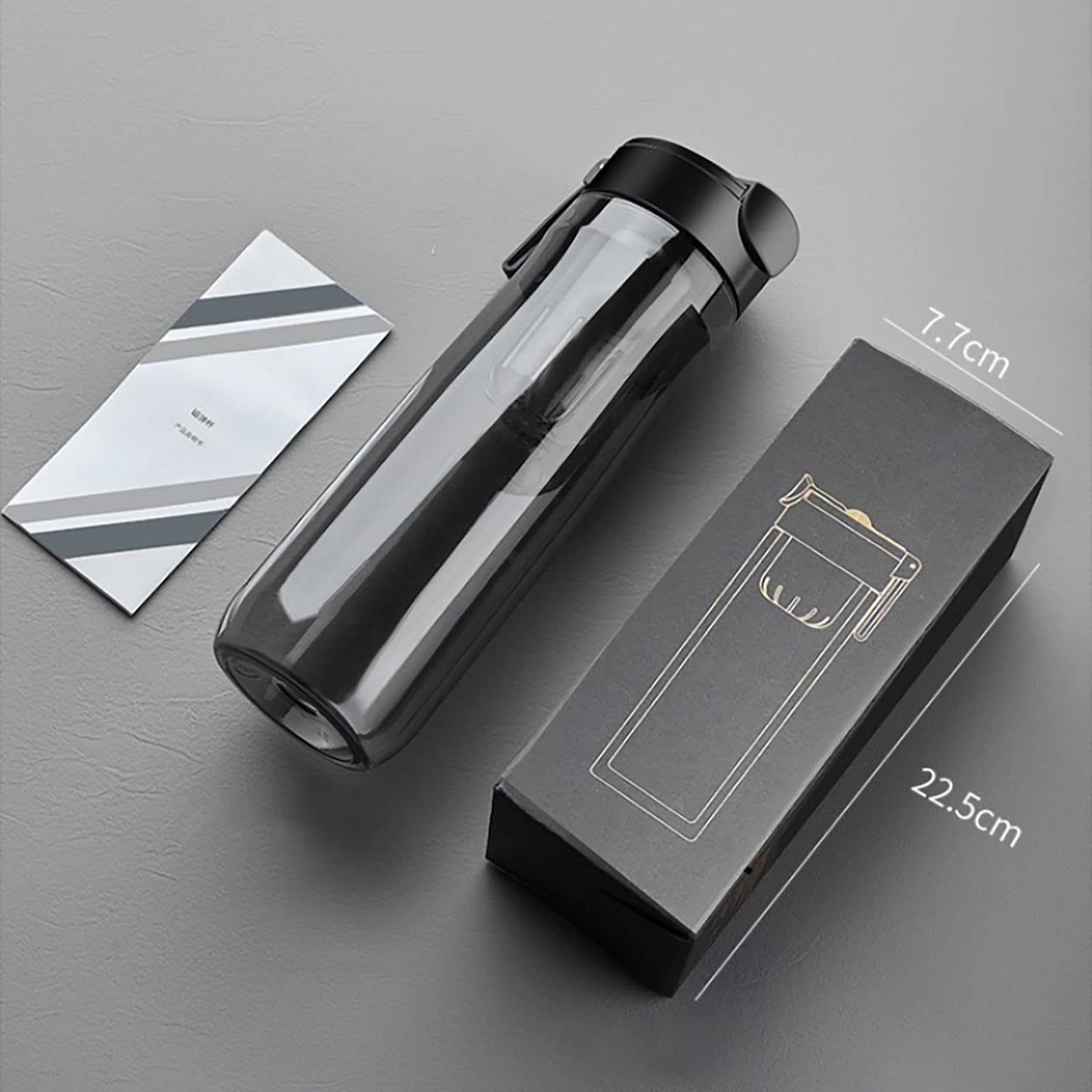 Teeflasche mit magnetischem Deckel Filter Tee-Wasser-Trennung Trinkbecher tragbare Glasteetasse Tee-Ei für losen Blatt-Tee Black 1200mL