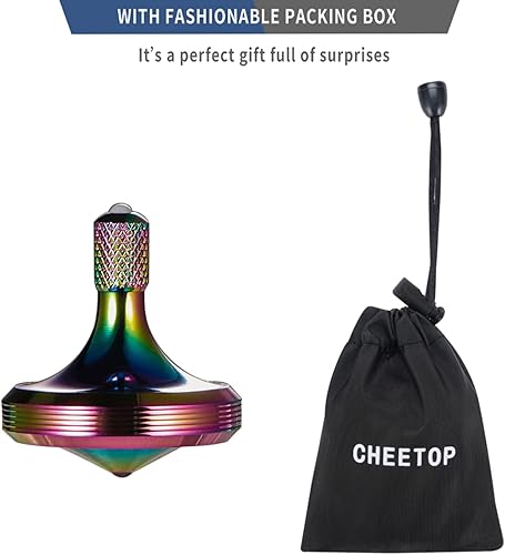 Miniatura 7 de Parte superior giratoria de metal de precisión, giro de acero inoxidable bien hecho, de larga duración, más de 8 minutos, juguete de giroscopio de