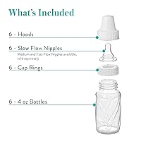 Vista 3 de Evenflo 4oz Twist Botella de vidrio – Set – 6PK