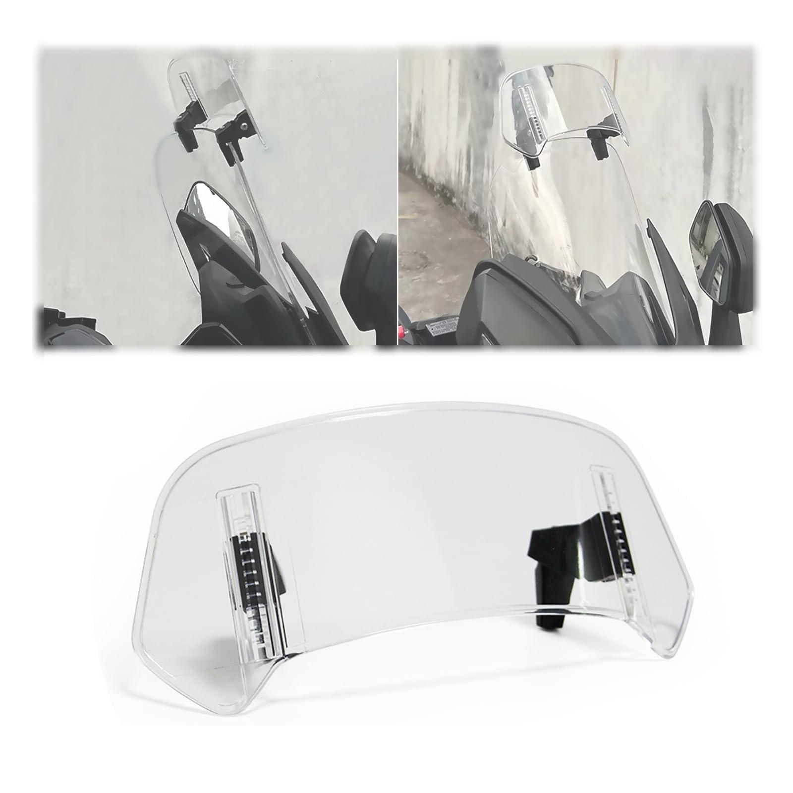 Woniyal Motorcycle Windscreen Extension Suitable for Benelli TNT 1130 Naked 2004-2005, Deflector Spoiler Front Stationary Protection Panel Shroud Component,transparent-M