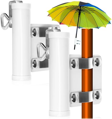 com-four® 2X Porte-Parasol pour Balustrade de Balcon 