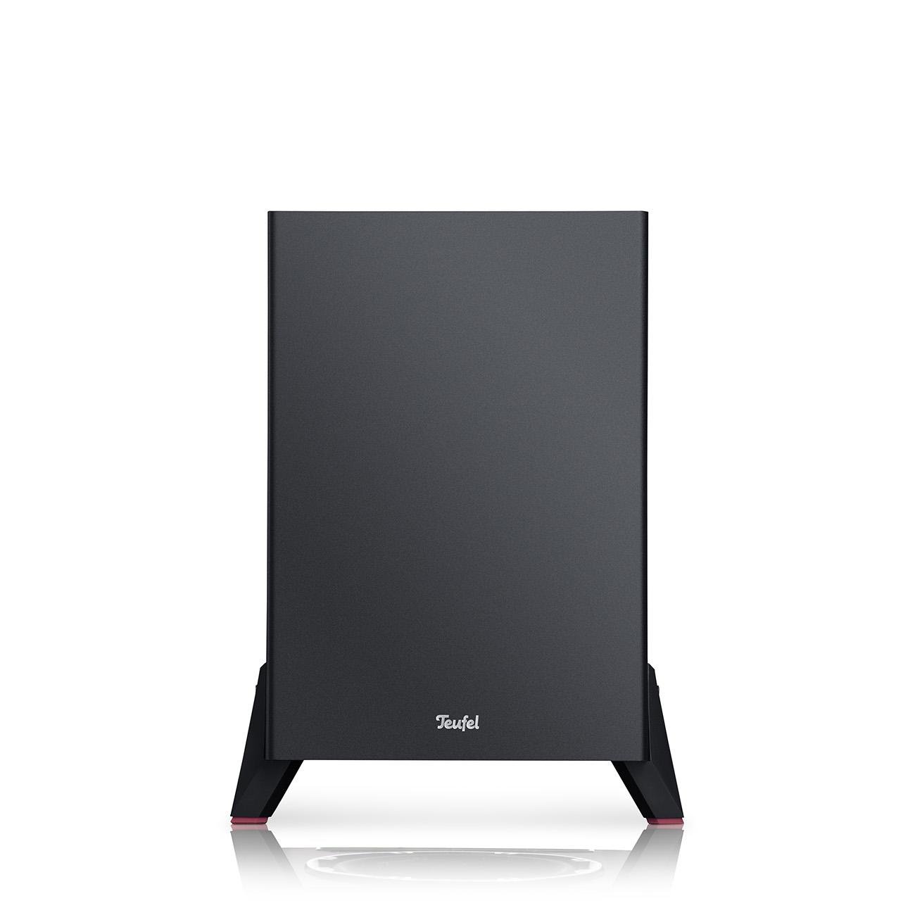 Teufel T 8 Caisson de basses actif, en configuration Frontfire ou Downfire, 100 W, Bassreflex, woofer de 200 mm, pour musique et home cinéma - Noir