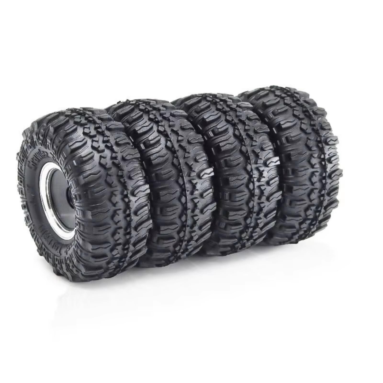 Neumático RC para TRX4M para SCX24 para AX24 para FCX24 1/18 1/24 Juego Ruedas Y Neumáticos Metal Beadlock 55 Mm Y 1 Pulgada Coche RC Crawler Piezas De Actualización Y Accesorios