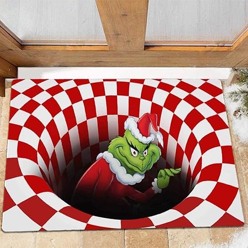 Room Decoration Doormat,3D Illusion Floor Mat Non-Slip Door Mats (Black, 60x90 CM)