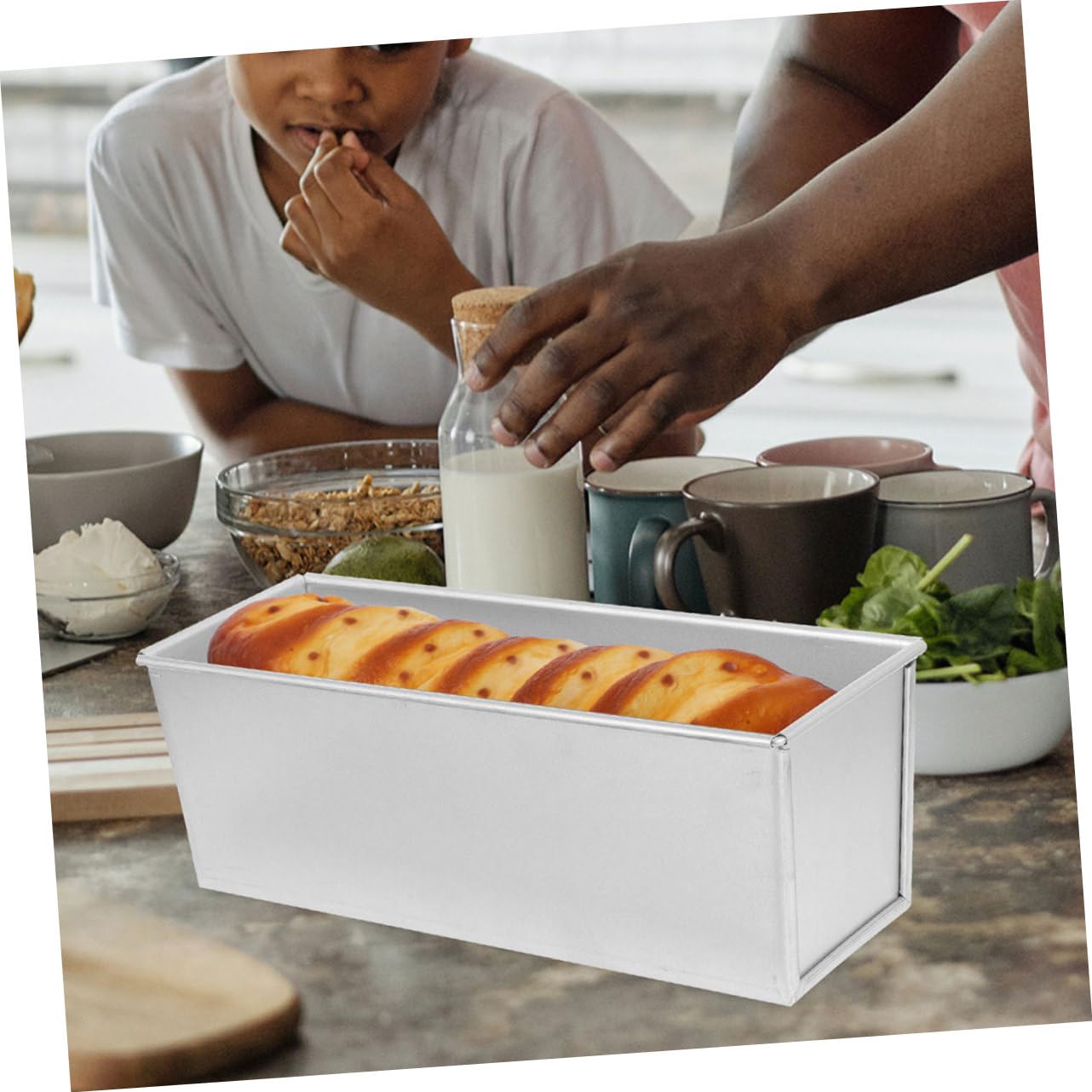 ULTECHNOVO Toastkasten aus Aluminiumlegierung Antihaftbeschichtet Backform mit Deckel für Toastbrot Backzubehör Küchenform