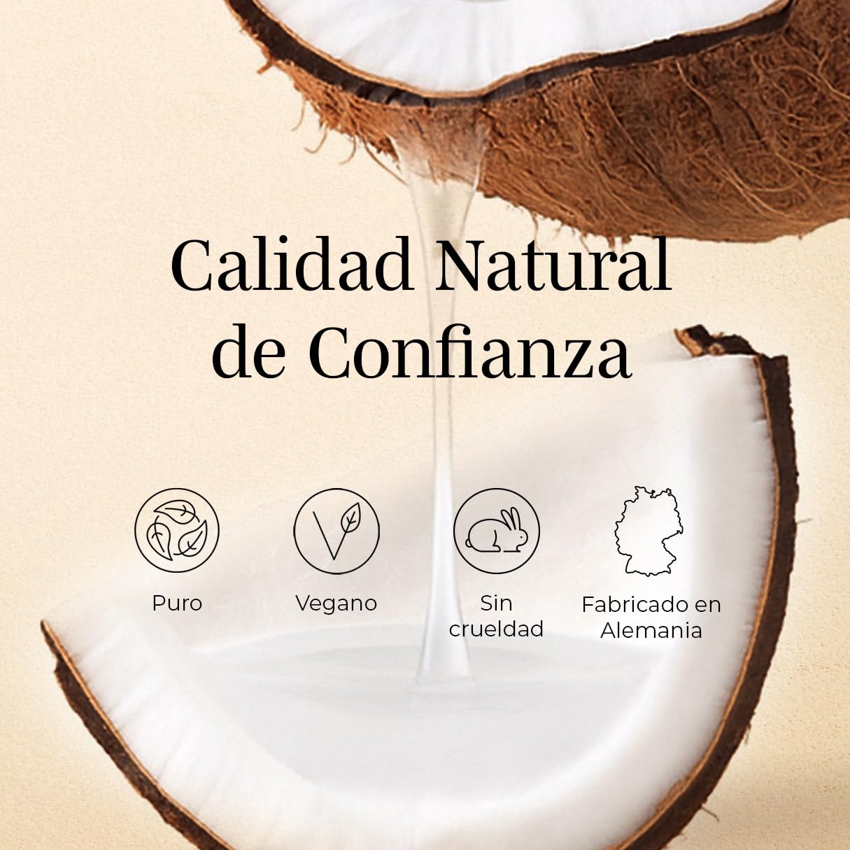 GoNaturals Aceite de Coco Fraccionado 250ml 100% Puro Hidrata Piel Cabello Uñas Desmaquillante Natural