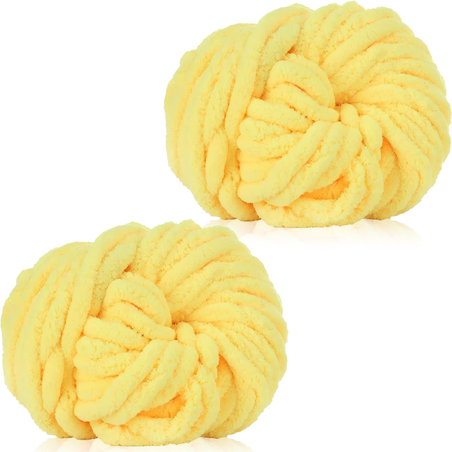 Chunky Knitting Wool 250g×2,Chenille Yarn for Crocheting&Knitting,Chunky Yarn for Crochet,Thick Wool for Blanket,Cushion,Pet Beds,Bags,Hats,Scarves