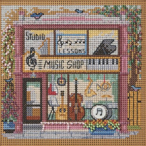 Mill Hill Music Shop Beaded Counted Cross Stitch Kit Buttons & Beads 2026 Spring Series MH142611 5.25 x 5.25 inches Multi