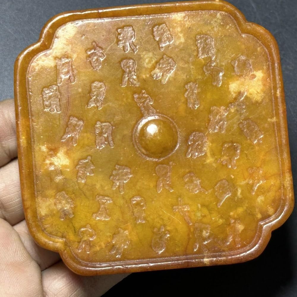 Colección de adornos colgantes Yubi de piedra de jade antigua