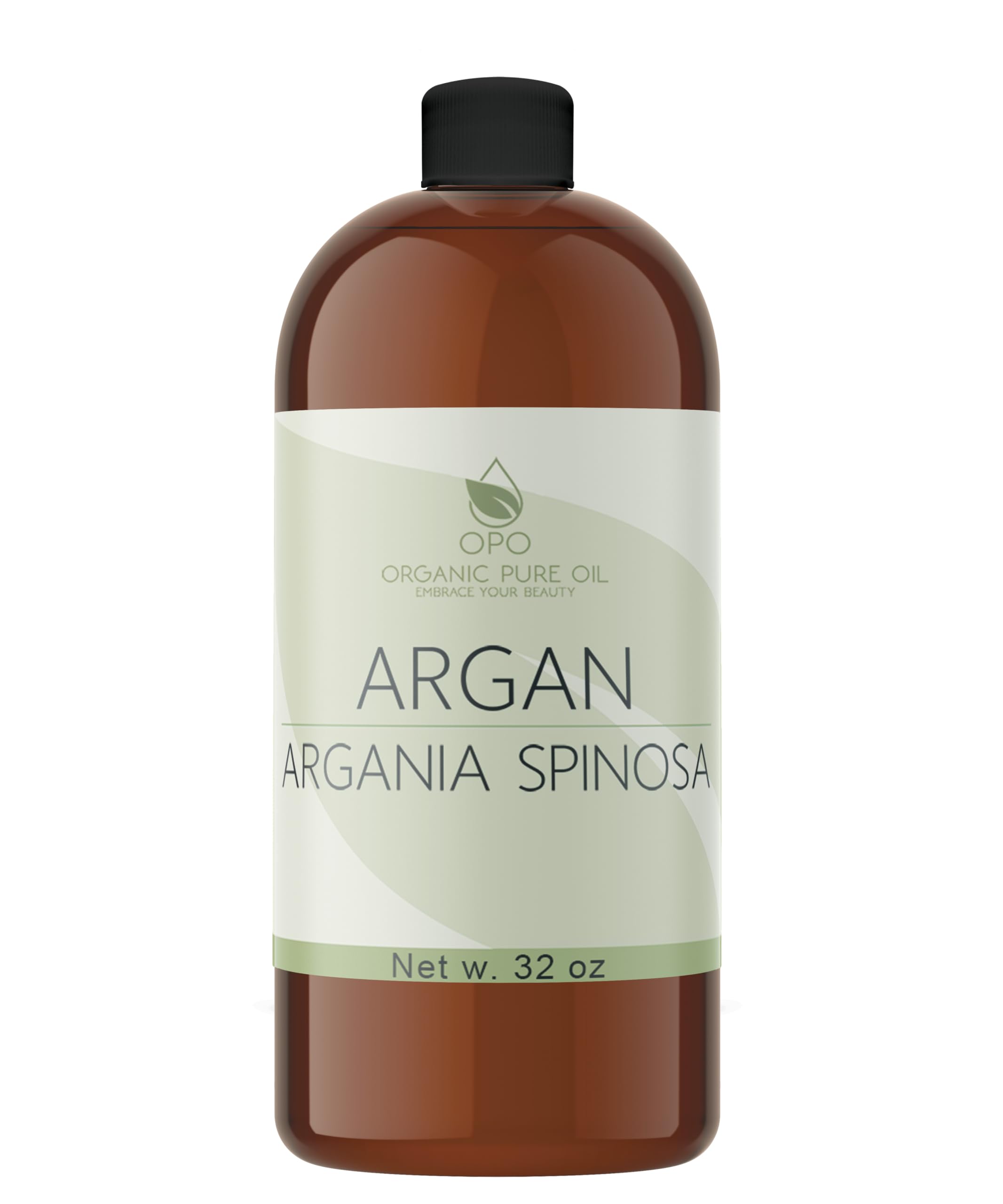 OPO Moroccan Argan Oil - Pure Unrefined Extra Virgin Cold Pressed Non GMO Bulk 32 oz - 1 Quart Carrier Oil for Hair Skin Face Body Nails Locs Lashes Facial Hair Beard & More Hydrating Argon