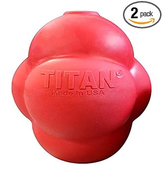 Titan Busy Bounce Tough Durable Treat Dispensing Dog Toy with Unpredictable Bounce, Large