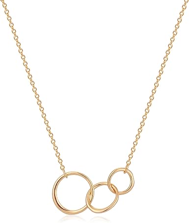 3 Circles Necklace 18k Gold Plated 