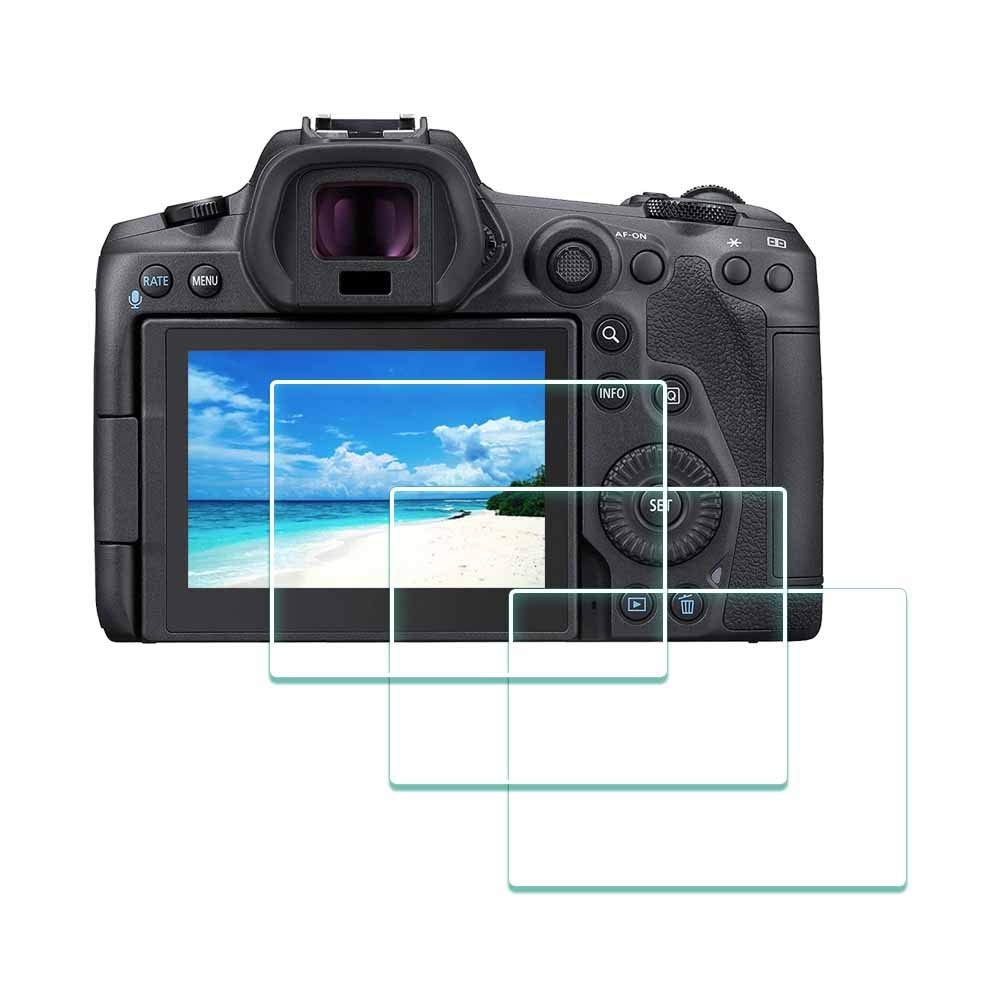 Screen Protector voor Canon EOS R5 Camera, ULBTER 9H EOS R5 Gehard Glas Screen Protector Edge to Edge Bescherming,Anti-Scrach Anti-Vingerafdruk Anti -Bubble [3 Pack