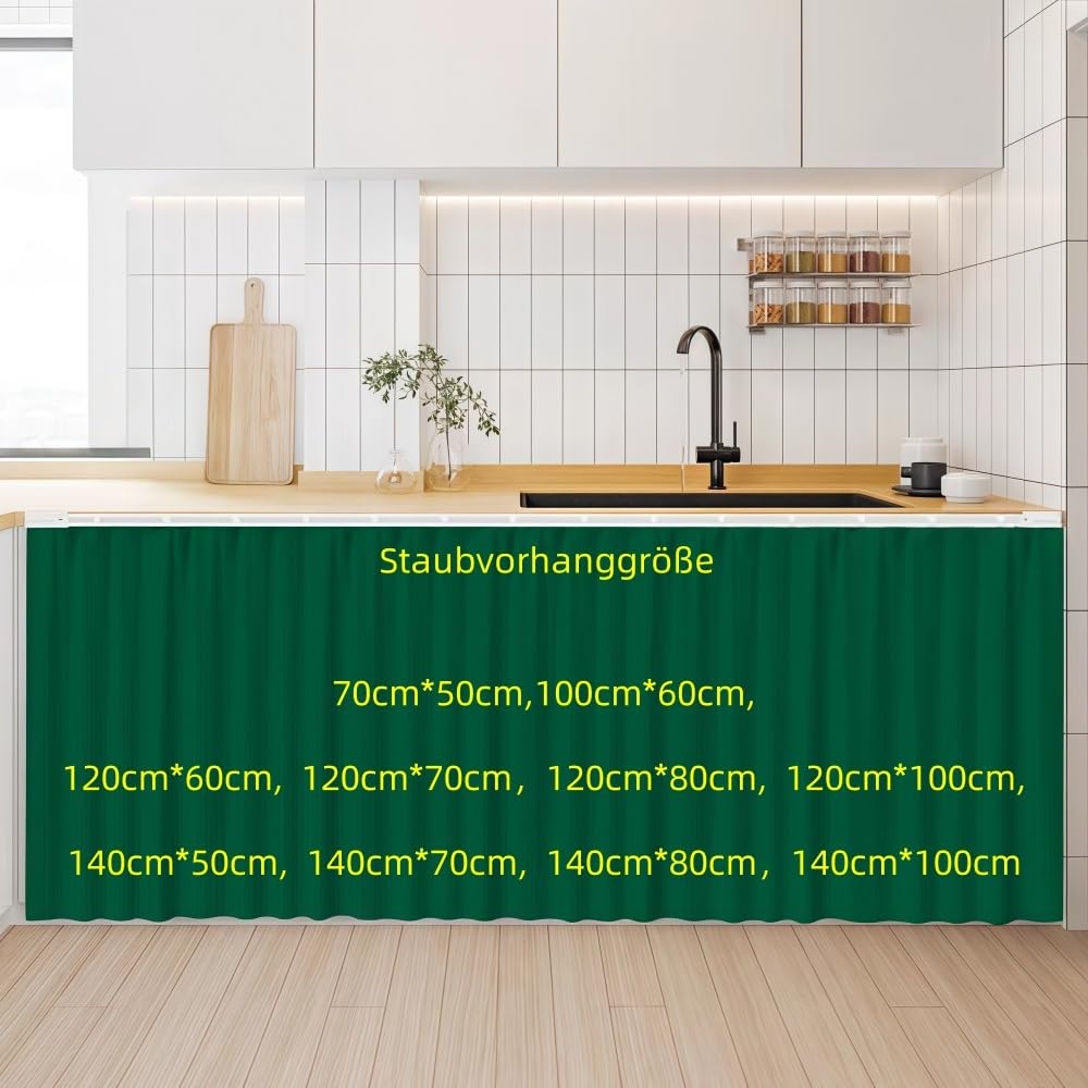 Schrank Staubdichter Vorhangzum Schieben Mischgewebe aus Baumwolle und Leinen Bequem und hautfreundlich guter Fall mit Gleitschienen Geeignet für Kleiderschränke und Schränke(O,140cm*100cm)