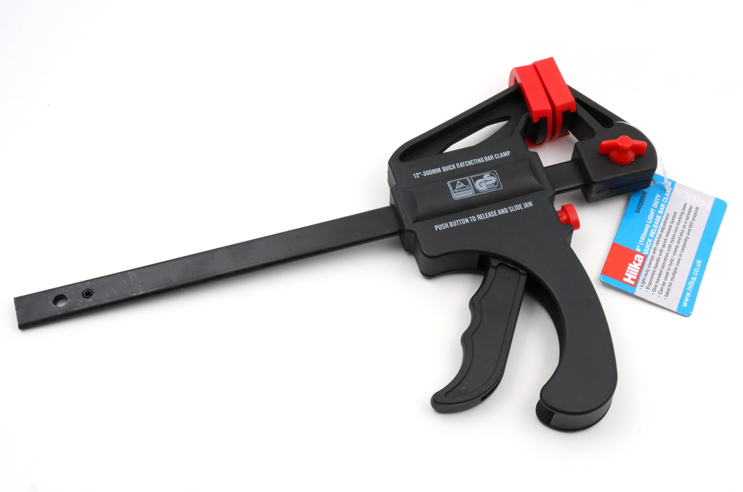 Hilka 64020506 6" (150mm) Light Duty Quick Release Bar Clamp, Black